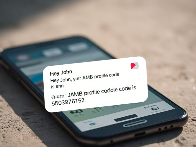 JAMB Profile Code Using USSD and SMS